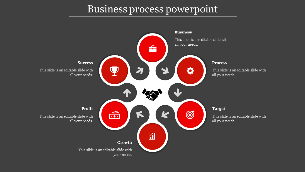 business process powerpoint-Red